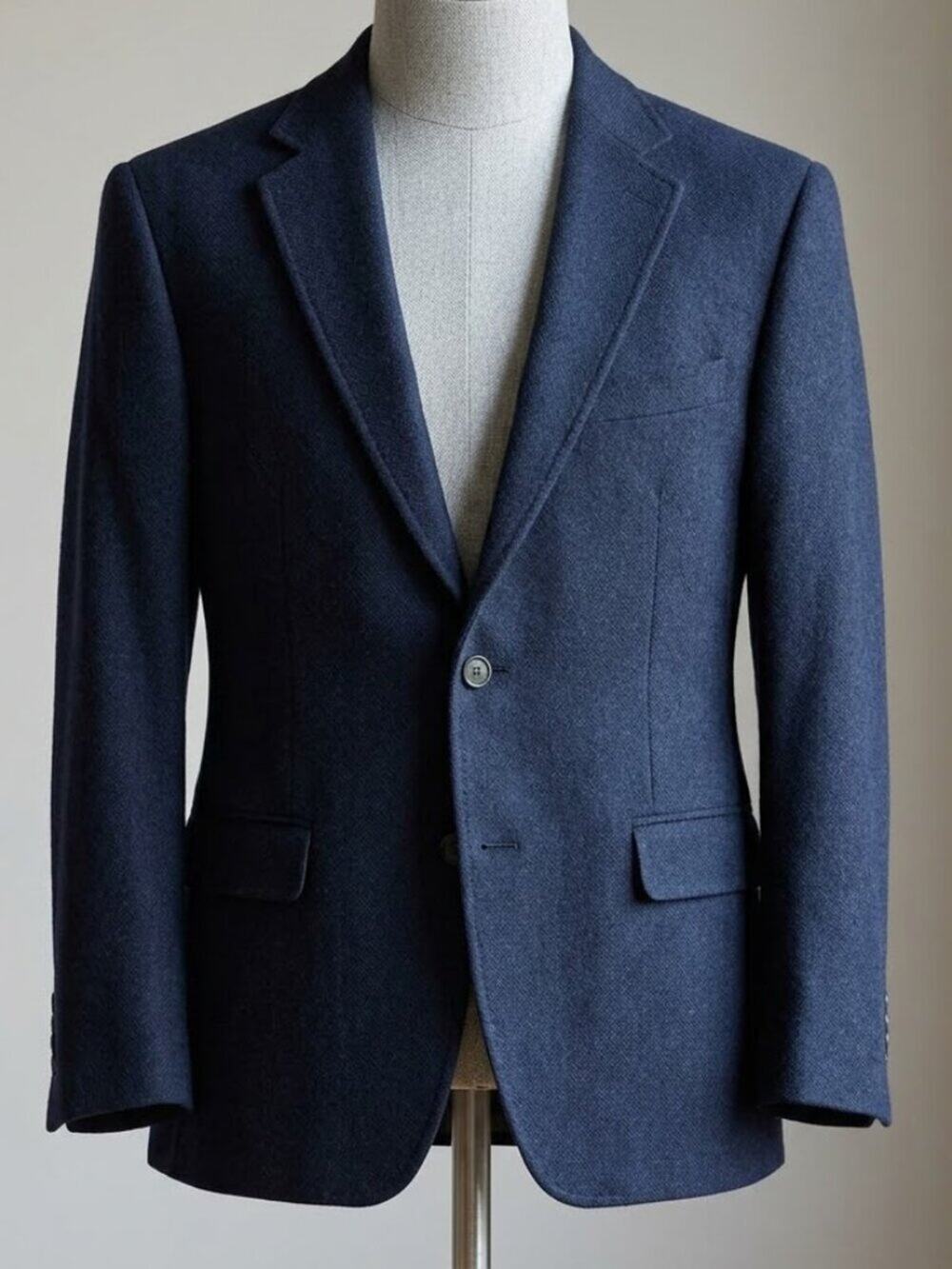 Tremelo Culture Navy Blue Wool 2-Button Blazer Jacket Size XL